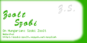 zsolt szobi business card